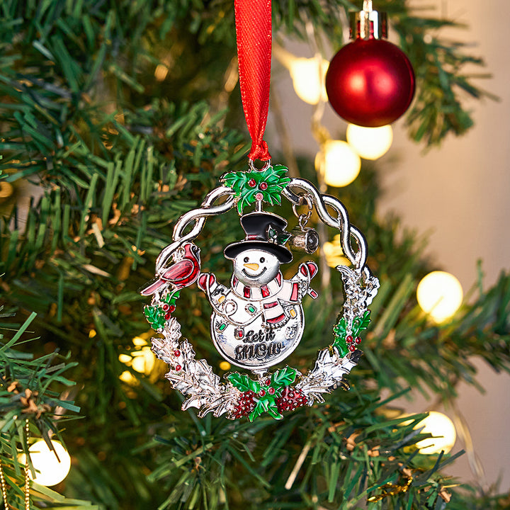 Personalized Photo Snowman Projection Ornament – Christmas Tree Hanging Decoration