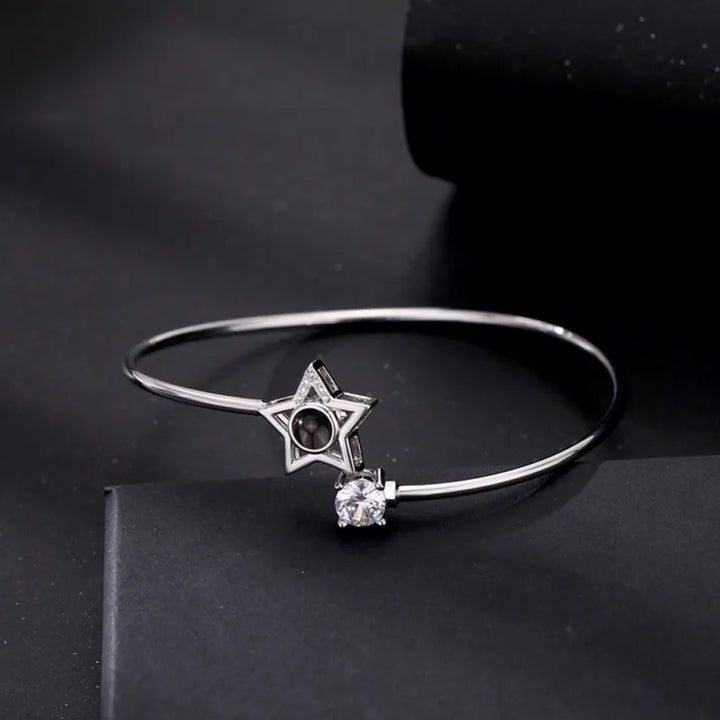 Custom Projection Bracelet Personalized Photo Bracelet Heart Jewelry Gift for Her