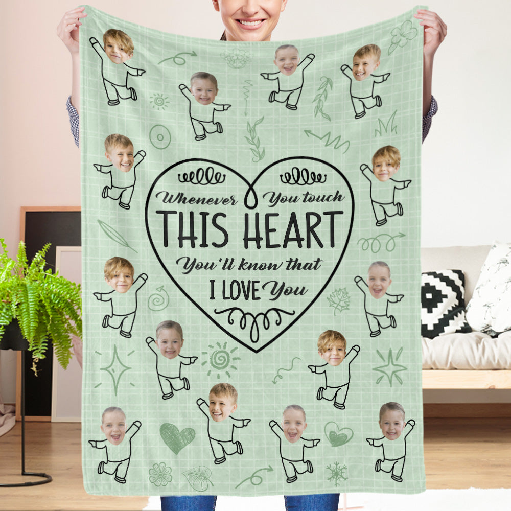 Custom Face Blanket Love You Gifts for Dad