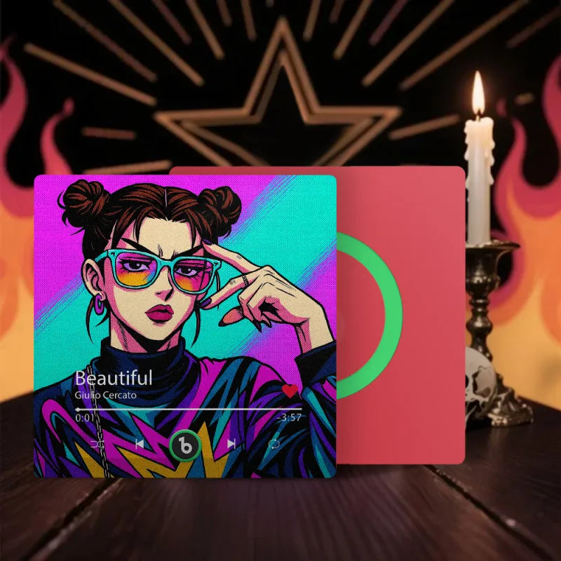 FridgeBeats Frameless 4.0 Custom Anime-style Music Fridge Magnet and Photo Music Wall Photo Sticker Music Movement