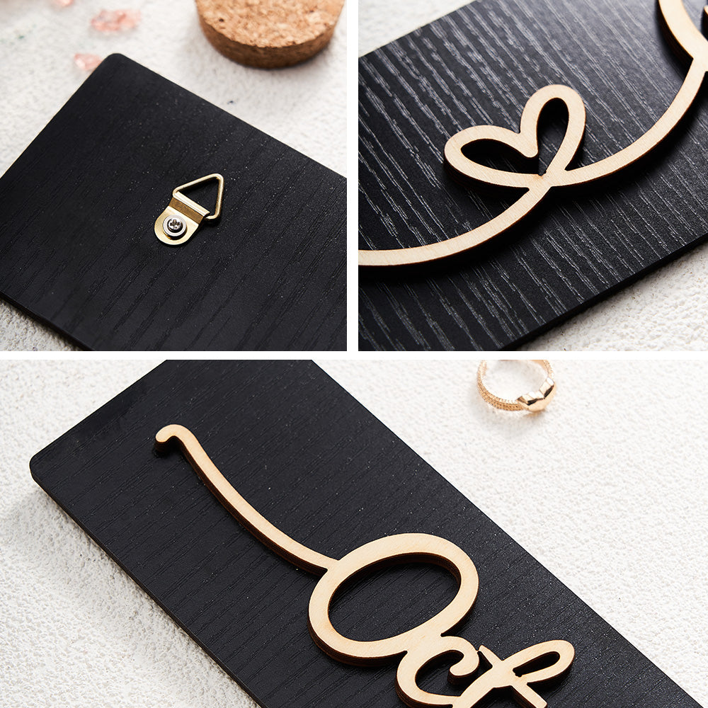 Personalized Wooden Love Sign Couple Names Plaque Rustic Home Decoration Wedding Gift for Couple