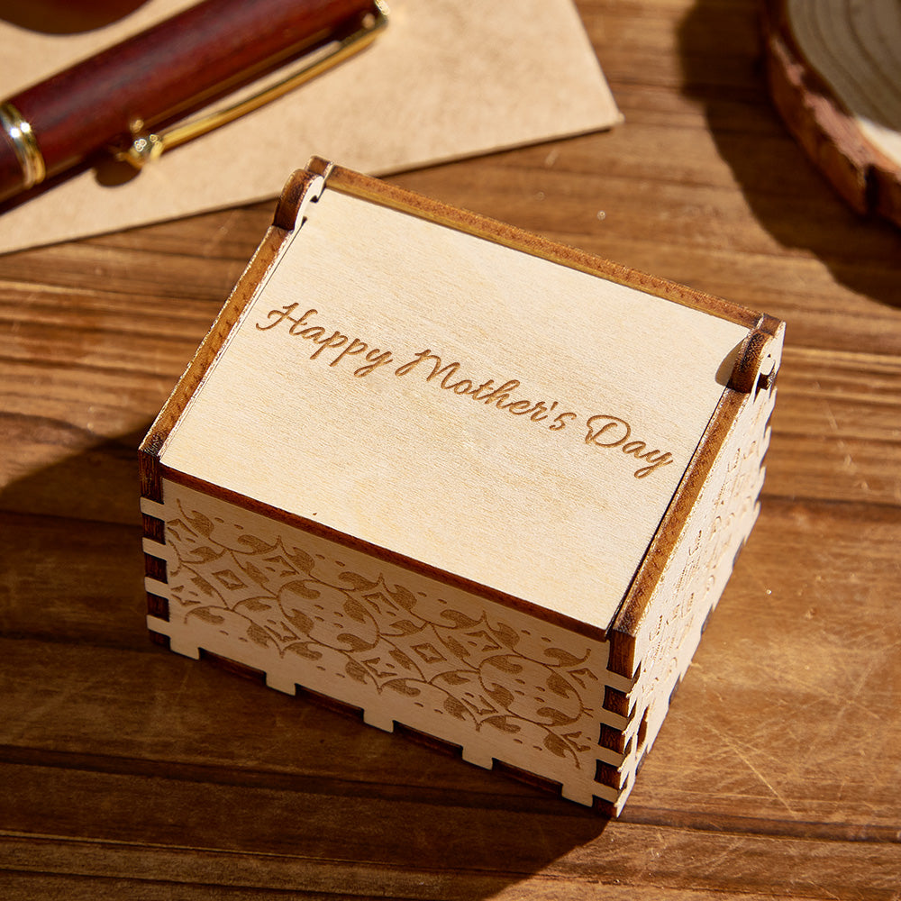 Personalized Wooden Music Box Custom Music Box Gift for Mother