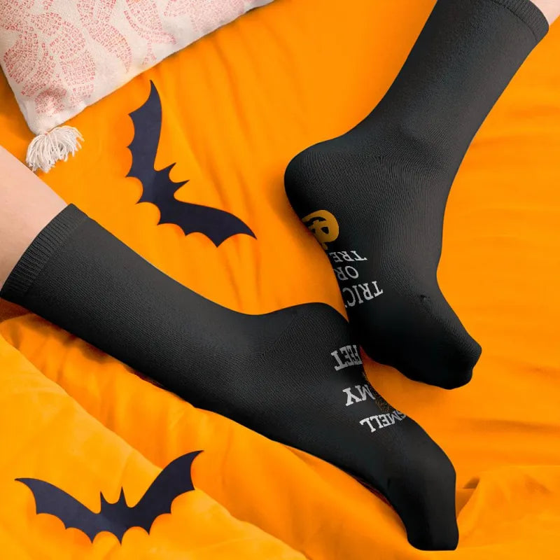Custom Text Socks Trick Or Treat Funny Halloween Gift