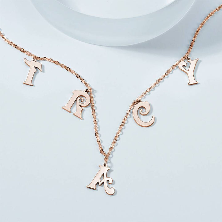 Personalized Sterling Silver Letter Initials Necklace Name Jewelry Necklaces
