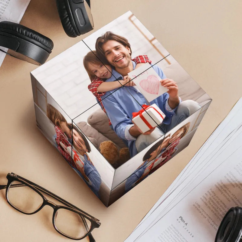 Custom Photo Cube Infinity Folding Multiphoto Cube Father's Day Gifts