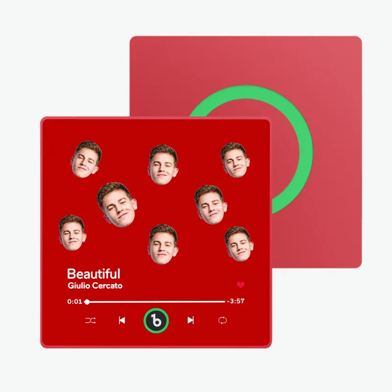 FridgeBeats Framed Custom Music Fridge Magnet Custom Face Colorful Album Fridge Magnet Music Wall Photo Sticker Gift for Couple