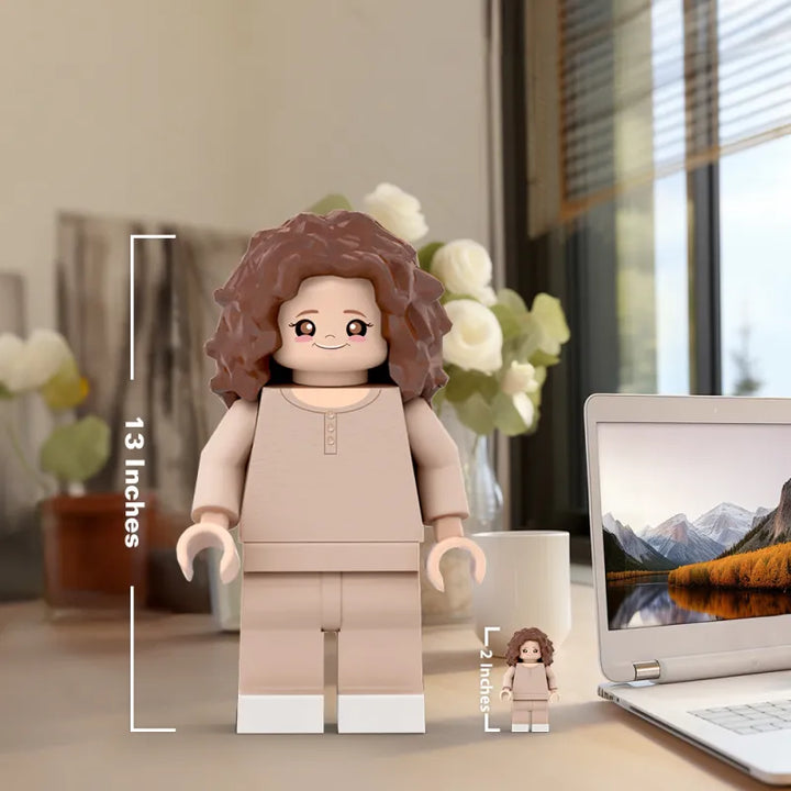 3D Print Custom Giant Minifigs Personalized Photo Turn Your Photo into Minifigs Gifts for Daughter Production Time: 7–10 Working Days
