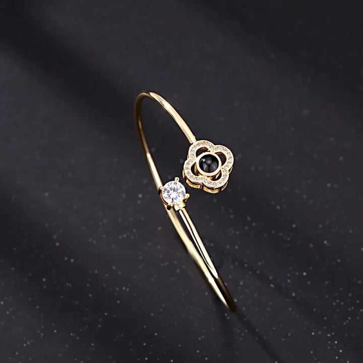 Custom Projection Bracelet Personalized Photo Bracelet Heart Jewelry Gift for Her