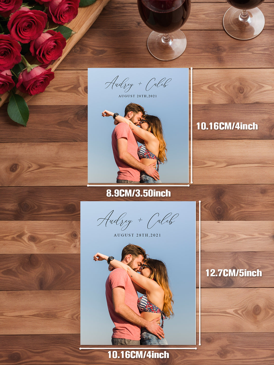 Custom Photo & Text Wine Bottle Sticker – Birthday Housewarming & Party Gift