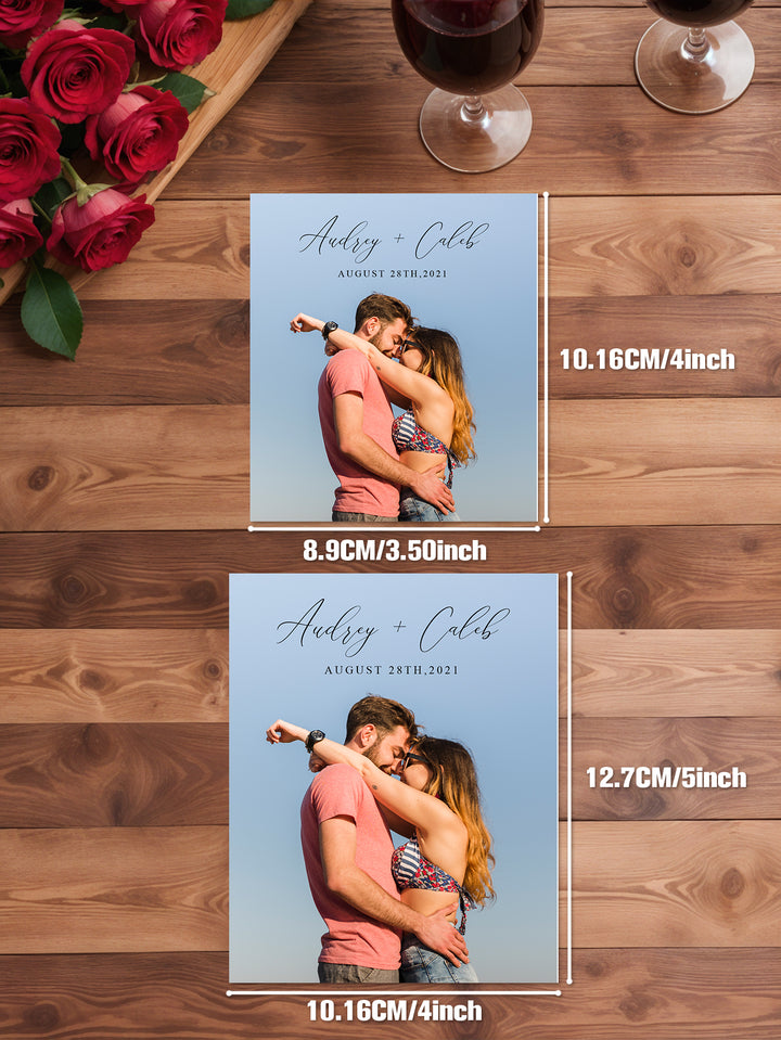 Custom Photo & Text Wine Bottle Sticker – Birthday Housewarming & Party Gift