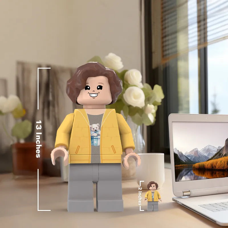 3D Print Christmas Gifts for Son Custom Giant Minifigs Personalized Photo Giant Minifigs Turn Your Photo into Minifigs