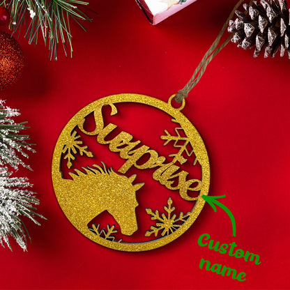 Customized Christmas Tree Ornament Hanging Decoration with Horse