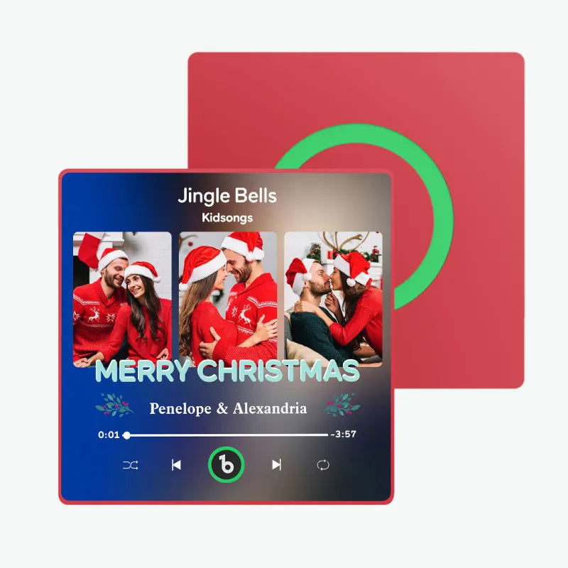 FridgeBeats Framed 4.0 Custom 3 Photos Music Fridge Magnet FridgeBeats Pro Supports Bluetooth Connectivity Christmas Gifts