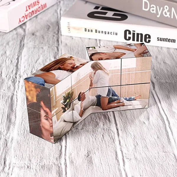 Custom Photo Cube Infinity Folding Multiphoto Cube Father's Day Gifts
