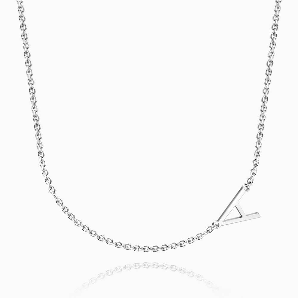 Custom Initial Letter Necklace S925 Silver
