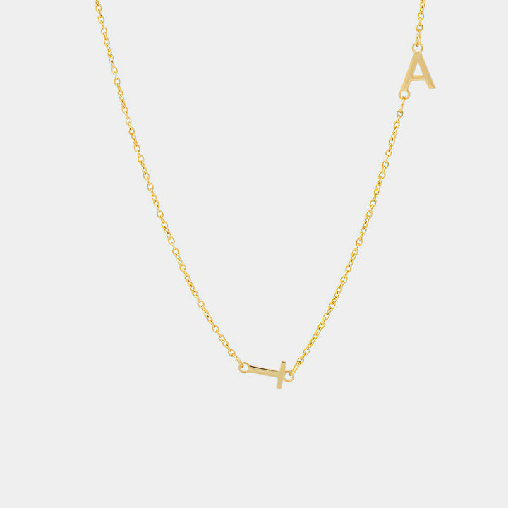 Custom Initial Necklace Personalized Stainless Steel Letter Necklace