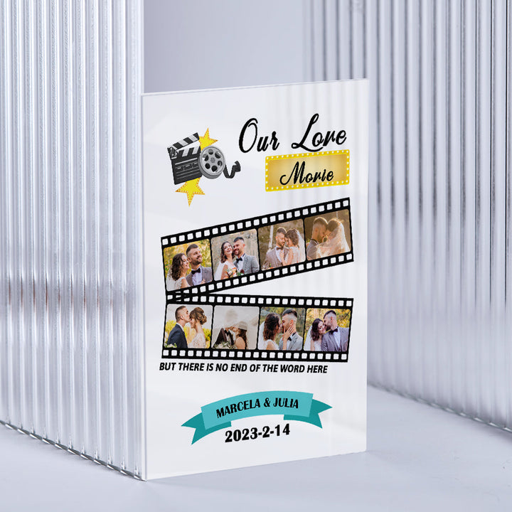 Custom Roll Photo Keychain Personalized Plaque Gift For Her