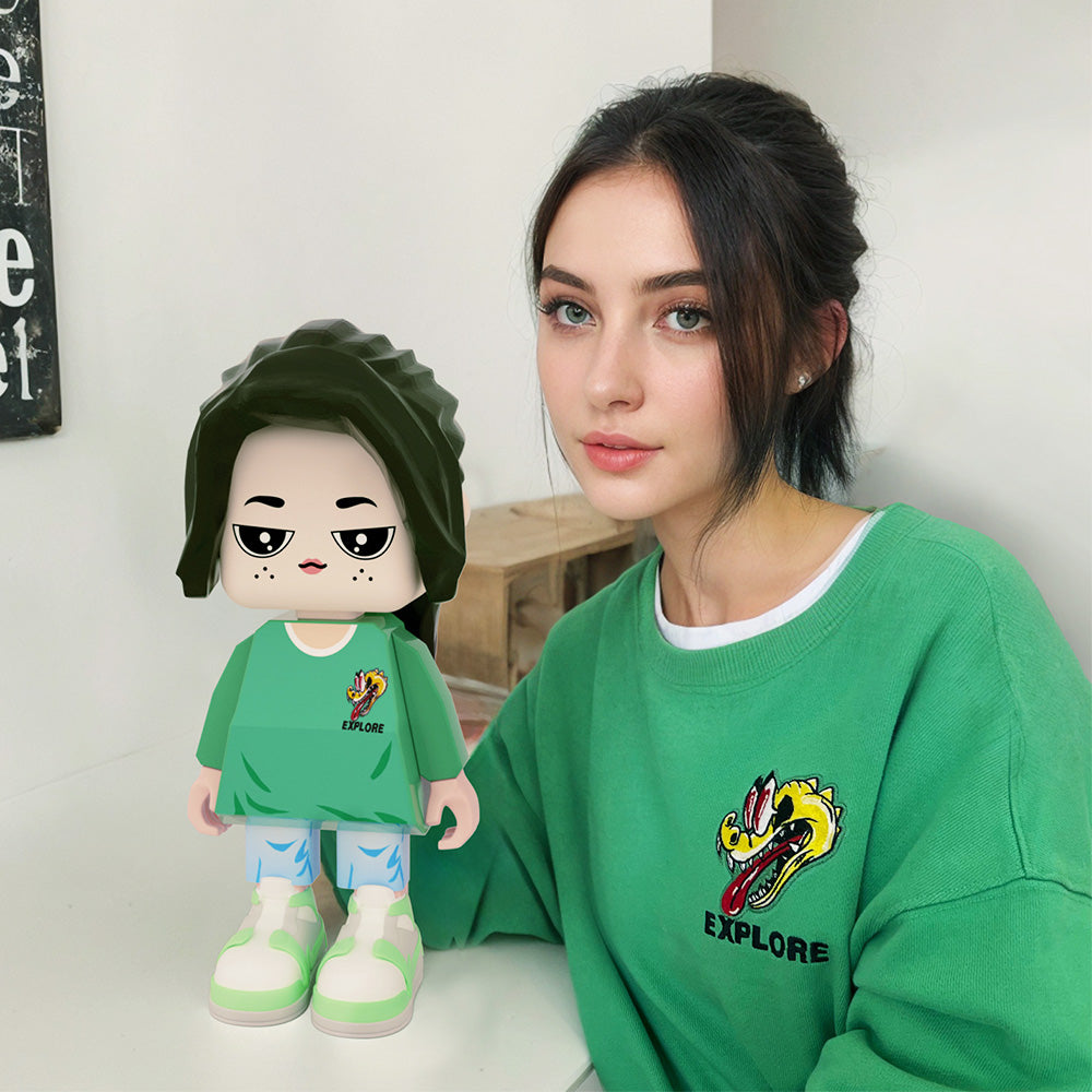 Fully Customizable Cute Giant Minifigs Personalized Full-Body Brick Figure Gift for Her