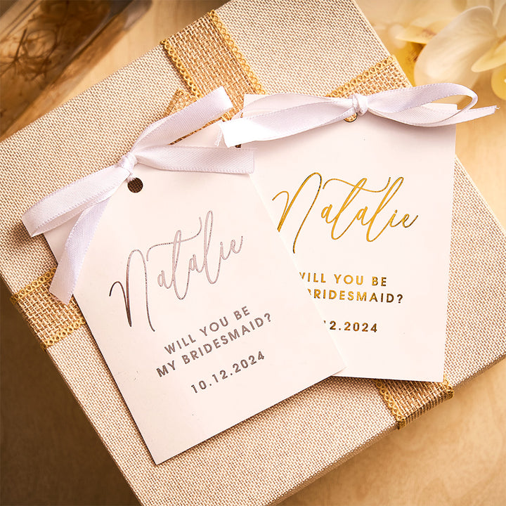 Personalized Bridesmaid Proposal Cards 5PCS Foiled Bridesmaid Cards Wedding Card for Her