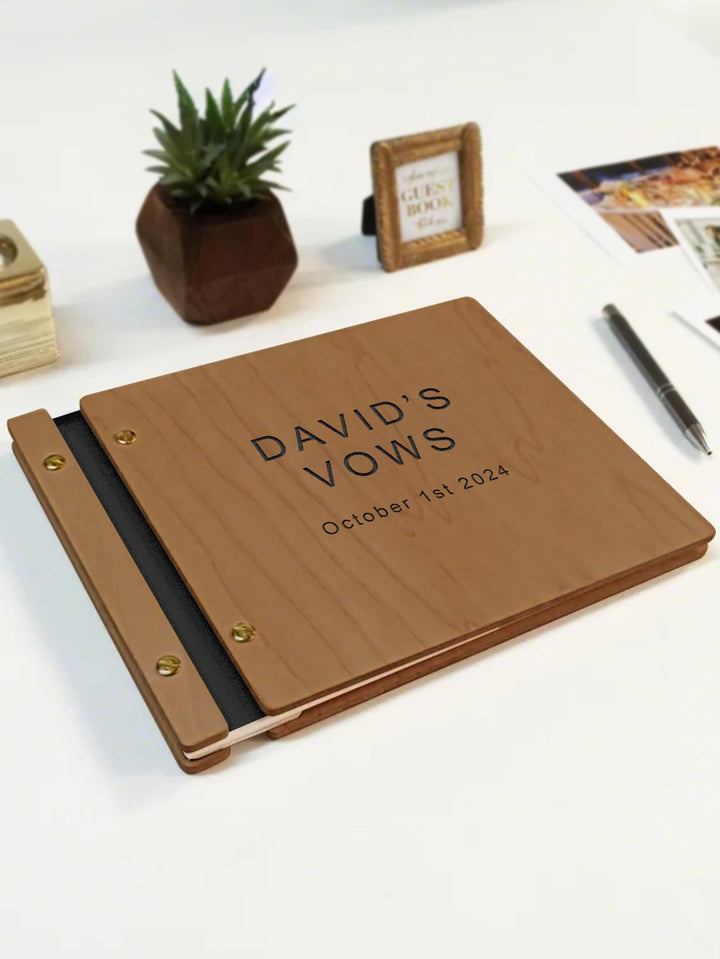 Custom Engraved Wooden Wedding Guest Books
