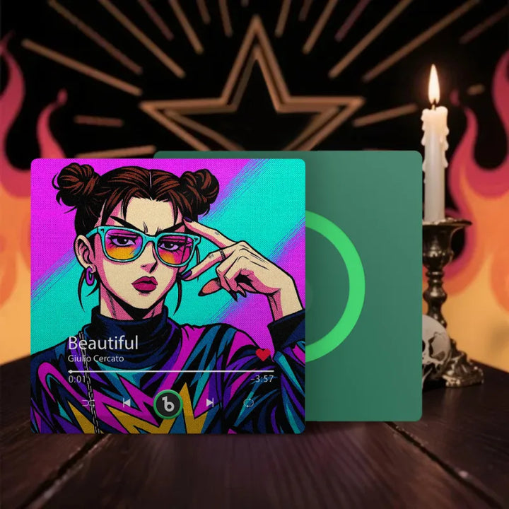 FridgeBeats Frameless 4.0 Custom Anime-style Music Fridge Magnet and Photo Music Wall Photo Sticker Music Movement