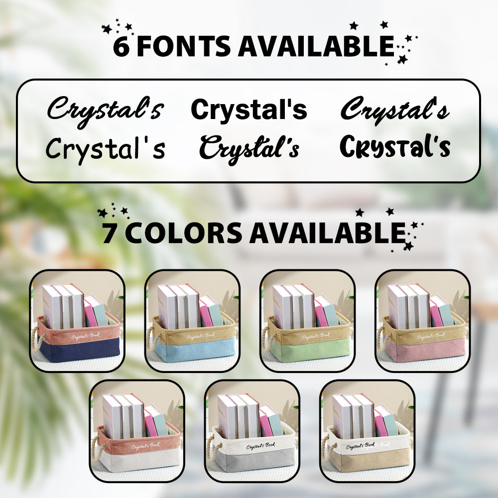 Personalized Name Foldable Script Book Organizer Birthday Gift for Book Lovers