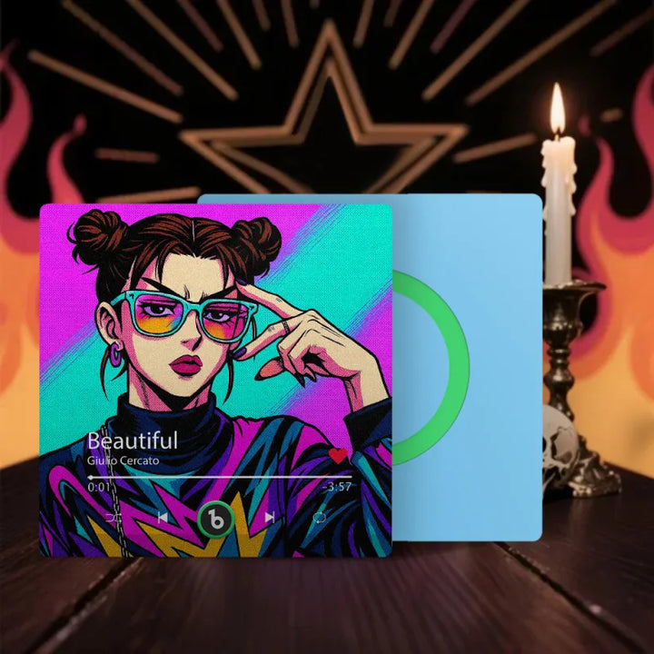 FridgeBeats Frameless 4.0 Custom Anime-style Music Fridge Magnet and Photo Music Wall Photo Sticker Music Movement