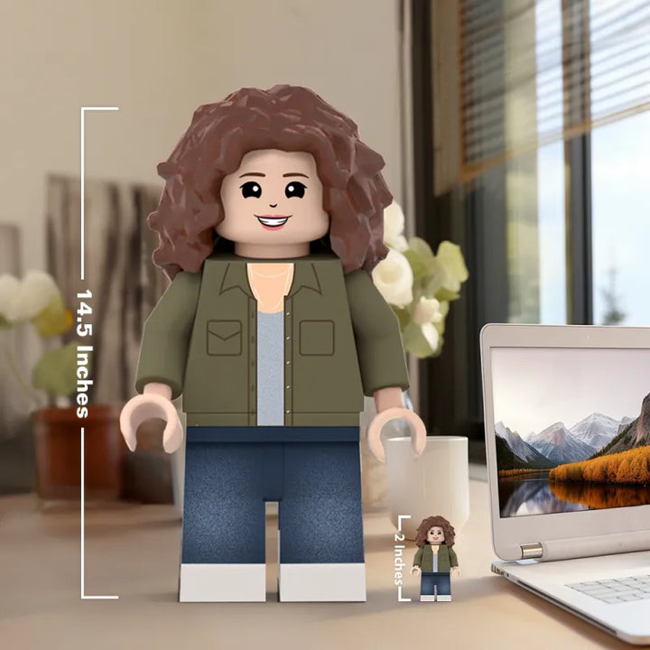 3D Print Christmas Gifts for Her Custom Giant Minifigs Personalized Photo Giant Minifigs Turn Your Photo into Minifigs