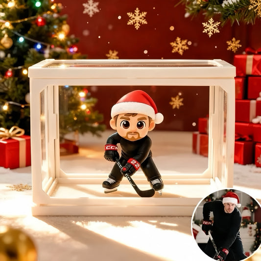 Custom 1 Person 3D Mini Figure Glass Dollhouse Personalized Scene Display Case Unique Christmas Gift  (Production: 10-15 Business Days)
