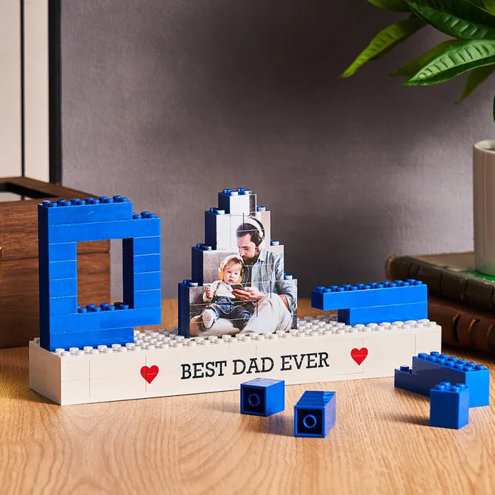 Personalized Dad Photo Building Brick Puzzles Custom Text Photo Block Father's Day Gifts