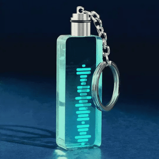 Anniversary Gifts Custom Music Code Keychain Personalized Song Shiny Keychain Memorial Gifts for Her
