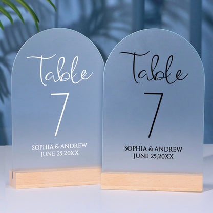 Personalized Wedding Table Numbers Custom Acrylic Table Numbers Wedding Reception Decor