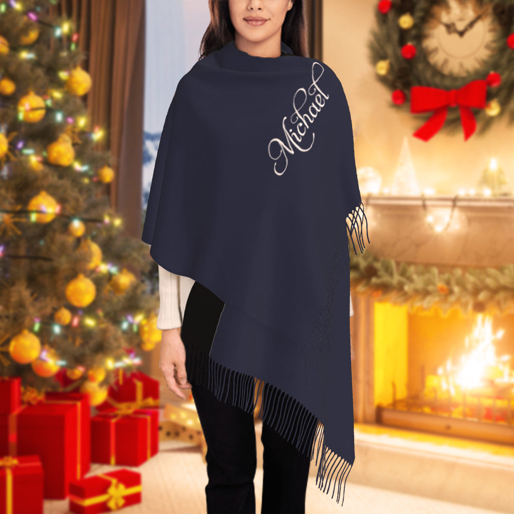 Personalised Winter Scarf Custom Name Unisex Scarf