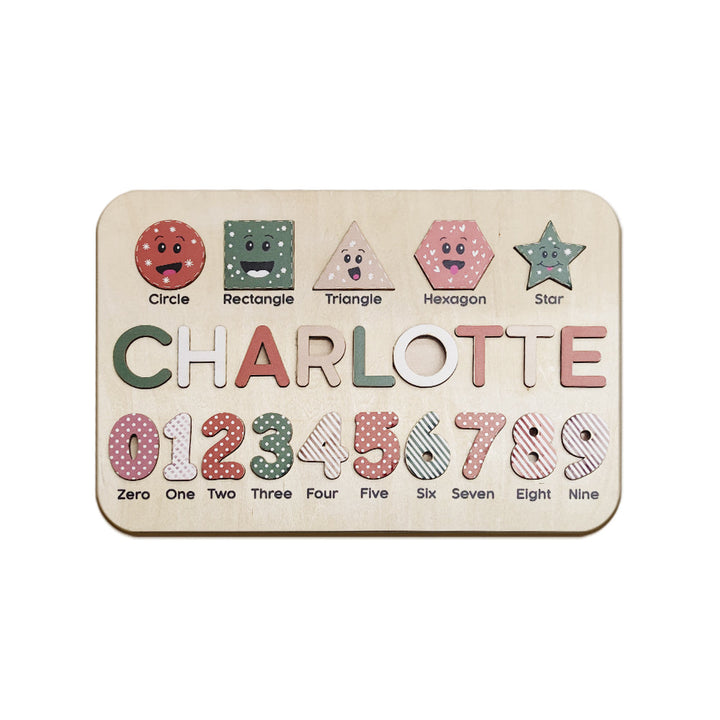 Custom Wooden Name Puzzle Personalised Busy Board Puzzle Toy for Baby Gift