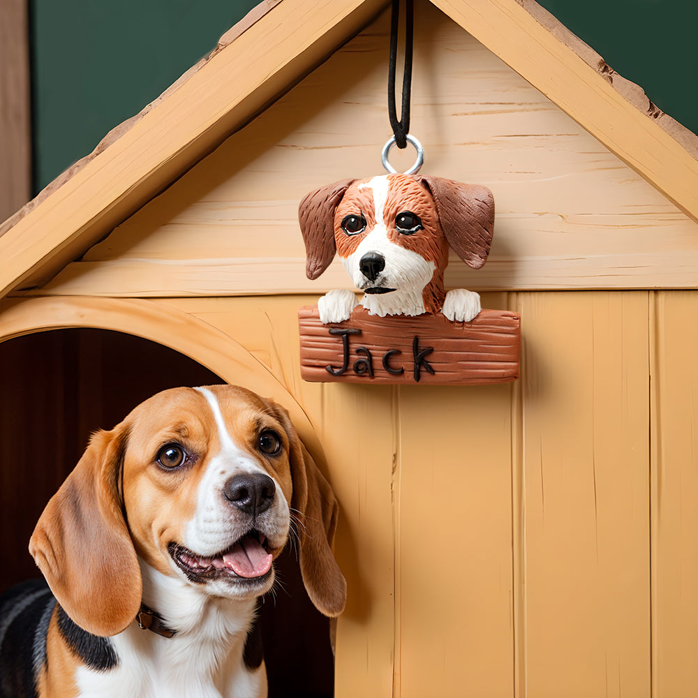 Custom Pet Fridge Magnets Handcrafted Personalized Clay Refrigerator Decor Christmas Gift for Pet Lovers