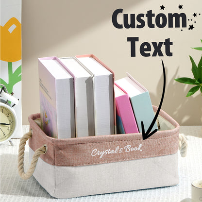 Personalized Name Foldable Script Book Organizer Birthday Gift for Book Lovers
