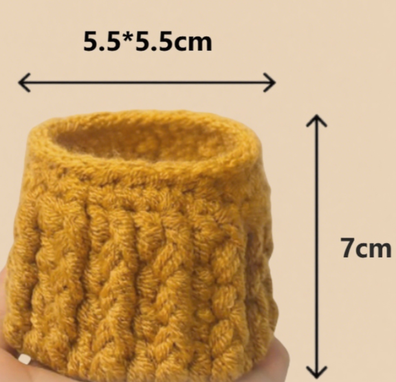 Handmade Crochet Mini Flower Basket without Flowers Gift for Her