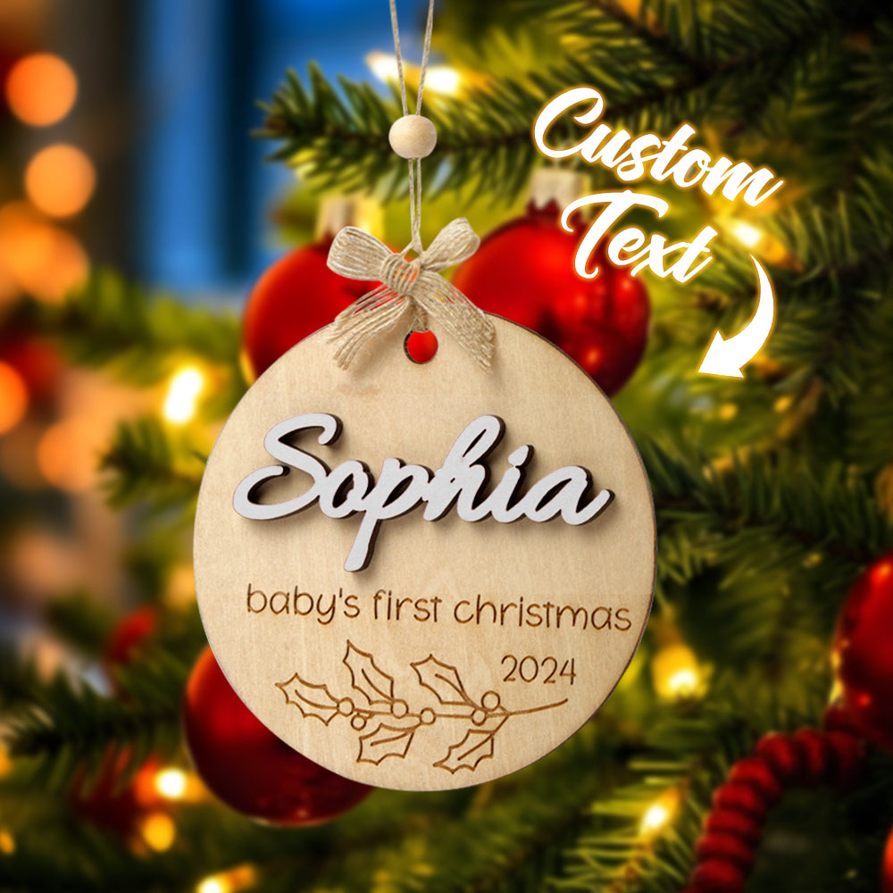Personalized Baby's First Christmas Ornament with Name First Christmas Ornament for New Baby Gift