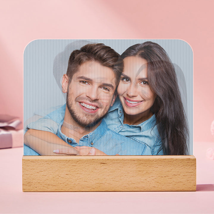 Personalized Lenticular Photo Frame – Custom 2-Image Flip Frame Birthday or Anniversary Gift