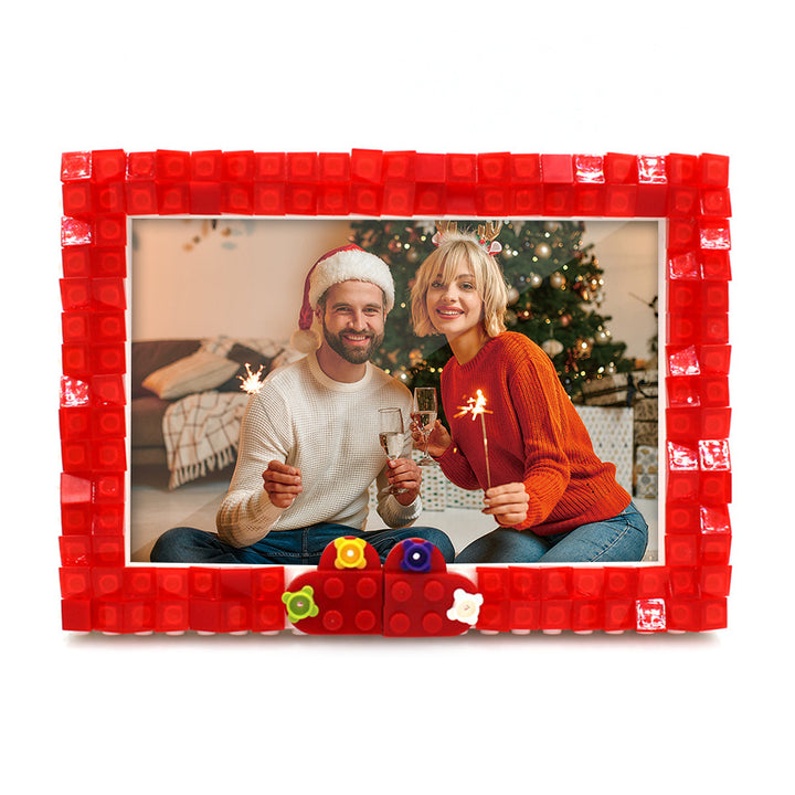 Custom Red Building Blocks Picture Frame DIY Photo Frame