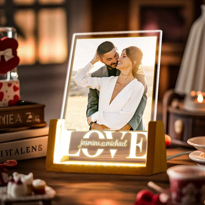 Personalized Couple Photo Collage Night Light Custom Valentines Day Gift Gift for Couple Anniversary Gift for Girlfriend Love Gift