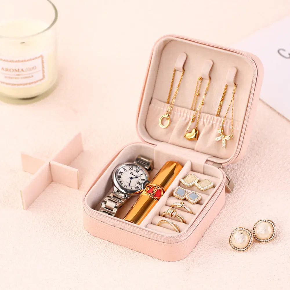 Personalized Jewelry Box with Glitter Letter Bridesmaid Gift for Her