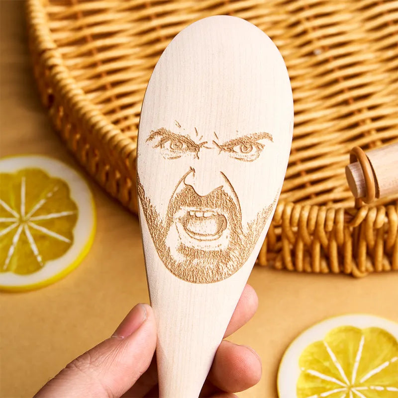 Custom Face Spoon Any Face (Facial Features) Engraved on a Spoon Novelty Gift Mother's Gift Father's Day Gift