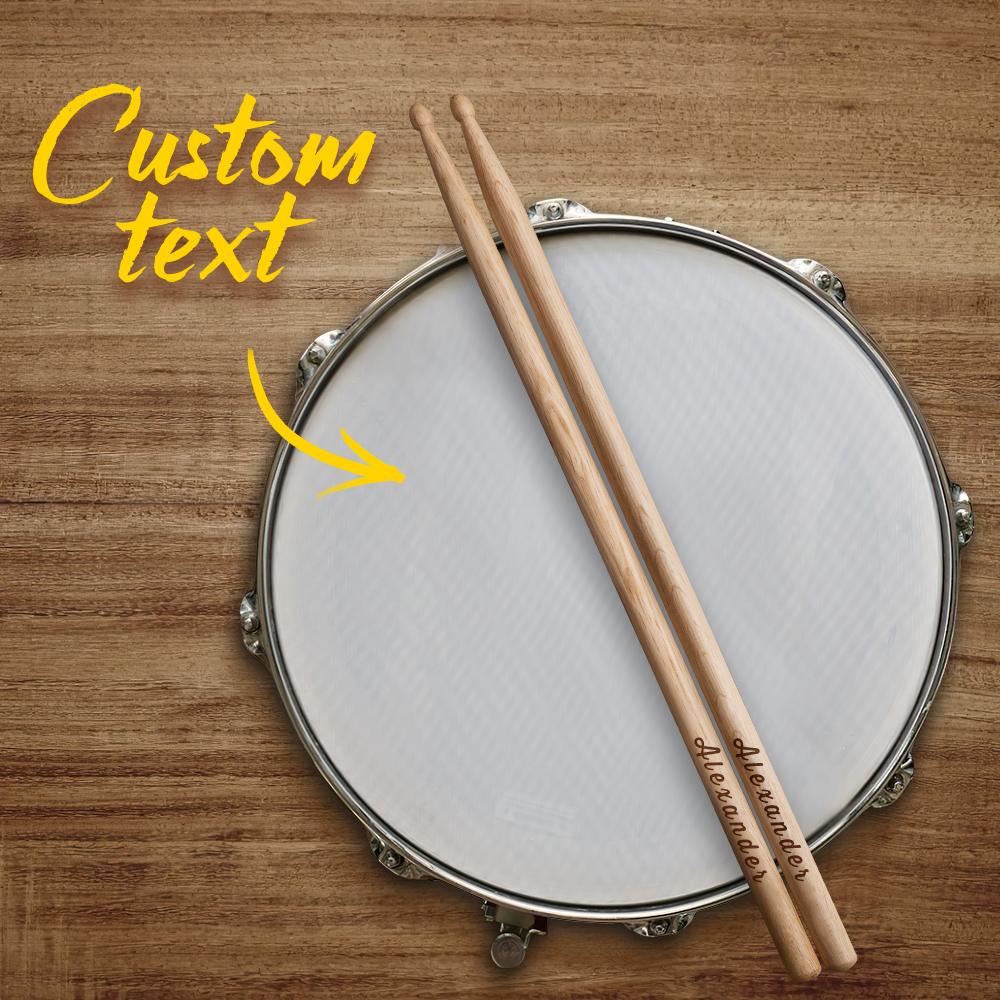 Custom Engraved Drumsticks for Drummer