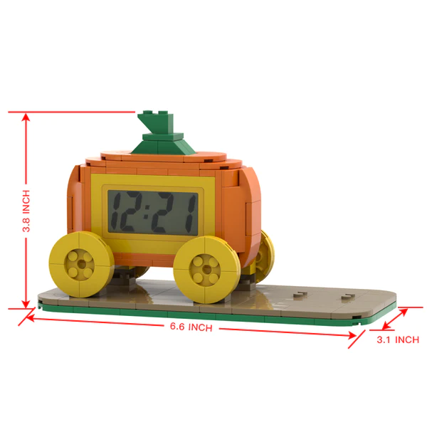 Xmas Gifts Custom Brick Figures Clock Personalized Brick Pumpkin & Figures Clock