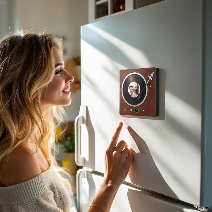 FridgeBeats Framed New 4.0 Upgrade Custom Music Fridge Magnet Vinyl Player Style Fridge Magnet Gift for Lover