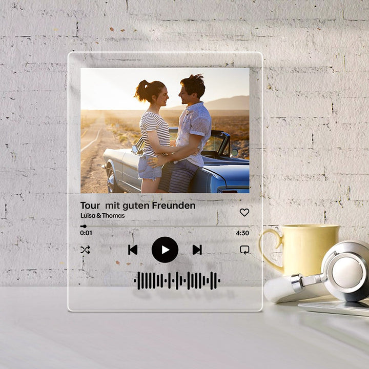 Scannable Music Code Acrylic Plaque Custom Photo Album Cover