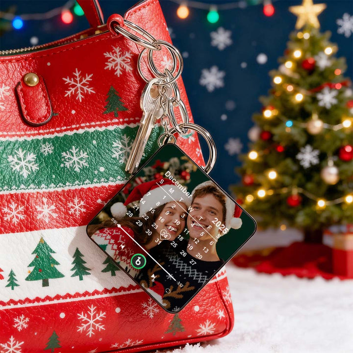 FridgeBeats Custom Photo Calendar Music Keychain Music Box Bag Charm That Plays Music Without Cell Phone Best Gifts for Her