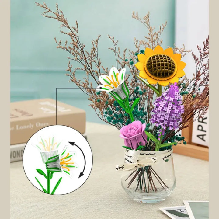DIY Wooden Flower Puzzle 3D Puzzle Mother's Day Gifts for Mum
