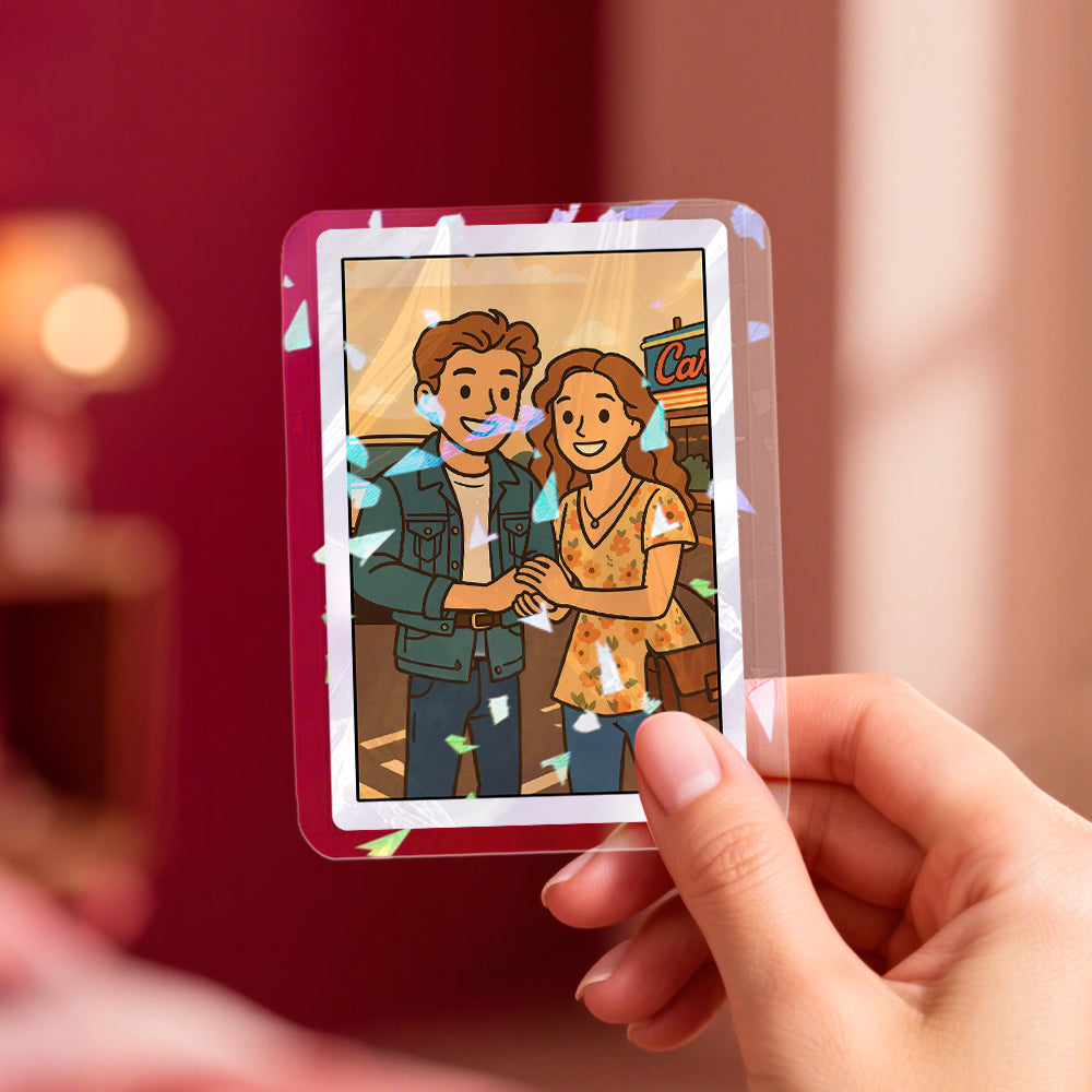 Custom Photo Anime-Style Double-Sided Game Card Personalized Anniversary Gift